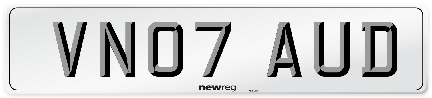 VN07 AUD Number Plate from New Reg